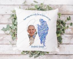 Remembrance Cushion, Memorial Gift For Loss, in Memory, Keepsake, Photo Gift, Personalised Memory Gift - thumbnail 1
