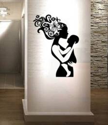 In-Style Decals Wall Vinyl Decal Decor Art Sticker Beautiful Mother & Baby Woman Nursery Kids Room Bedroom Removable Mural Design 165 - thumbnail 1