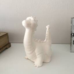 Ceramic Dinosaur Ready To Paint - Fun Bisque Craft For Kids & Adults Diy Pottery Project, Unique Gift Idea