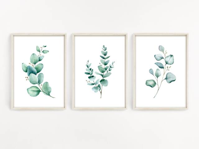 Eucalyptus Watercolor Prints Greenery Botanical Wall Art - image 1