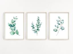 Eucalyptus Watercolor Prints Greenery Botanical Wall Art