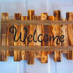 Rustic Welcome Sign, Rustic Home Decor, Wall Art, Burnt Burned Charred Wood, Country Home, Farmhouse, Rural - thumbnail 3