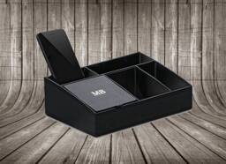 Customized Beside Organizer - Personalized Docking Station Faux Leather Gifts For Guys Men's Men