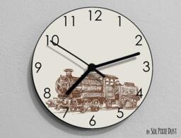 Train Wall Clock - Kids Nursery Room, Teens Baby Room - thumbnail 1