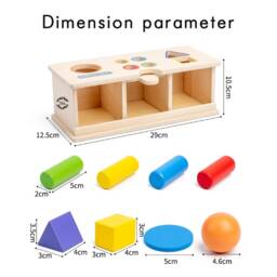 Personalized Wooden Montessori Sensory Toy , Educational Colorful Toy, Baby Gift, Easter Shape Cognition Toy, Baby Gift - thumbnail 4