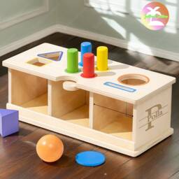 Personalized Wooden Montessori Sensory Toy , Educational Colorful Toy, Baby Gift, Easter Shape Cognition Toy, Baby Gift