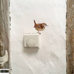 Wren Wall Decal, Woodland Sticker, Kitchen Farmhouse Decor - thumbnail 3