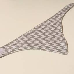 Reduced - Monochrome Houndstooth Nursery Set The Perfect New Baby Gift Grey & White Blanket, Cushion & Bib - thumbnail 4