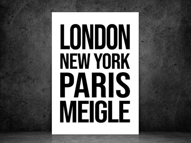 Meigle Iconic Bold Town Scotland Print Poster - Fife Gift Bespoke A5 A4 A3 Framed Or Unframed - image 1