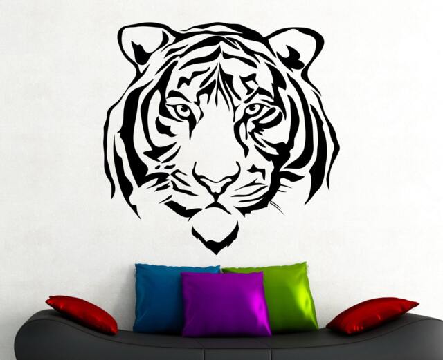 Tiger Wall Decal Animal Sticker Wildcat Safari Decorations Home Living Room Dorm Decor Vinyl Art Removable 2Egrtk - image 1