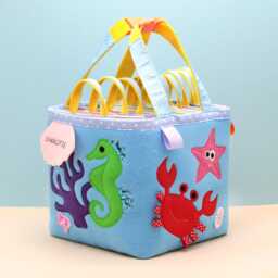Montessori Travel Busy Box Sensory Quiet Book, Ocean Theme - thumbnail 3