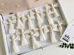 Macrame Mini Angels - Baptism Angel Gift Christening Keepsakes Confirmation Holy Communion Favours Boho Christmas Tree Ornaments