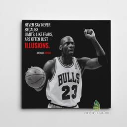 Michael Jordan Inspirational Quote Canvas Art Wall Print Picture Sports Basketball Framed Home Decor -E248 - thumbnail 2