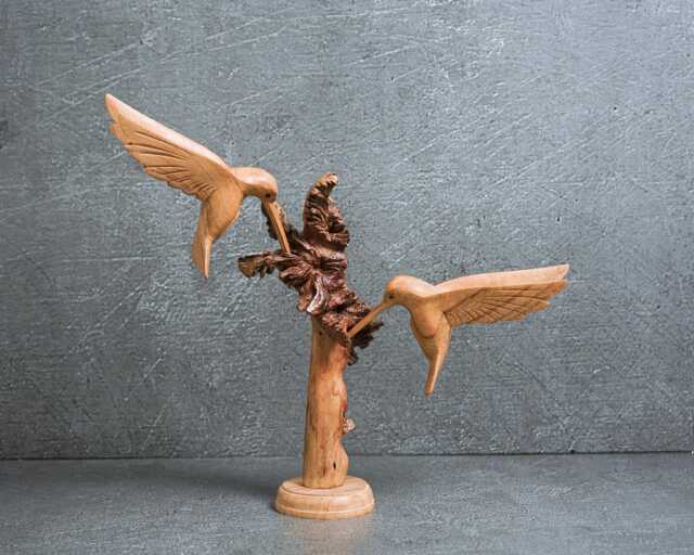 Parasite Wood Hummingbird Sculpture Unique Home Decor 9 - image 1
