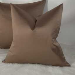 Bronze Satin Cushion Cover, Elegant Sheen, Modern Accent Pillow - thumbnail 2
