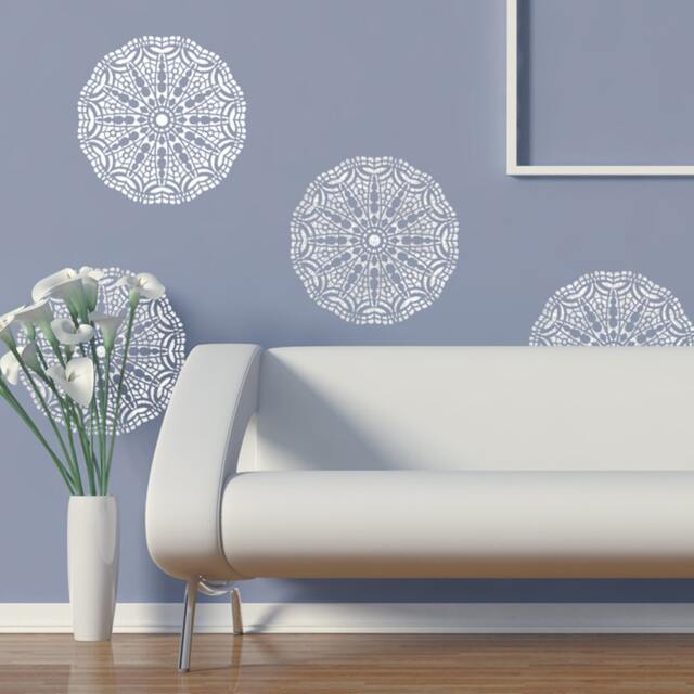Wall Lace Decorative Stencil Talia For Home Painting Decorating Diy Decor - image 1