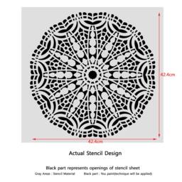Wall Lace Decorative Stencil Talia For Home Painting Decorating Diy Decor - thumbnail 3