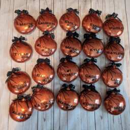 Basketball Ornament/ Christmas/ Sports Gift/ Personalized Decor - thumbnail 2