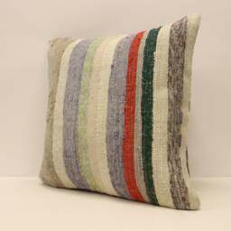 Kilim Pillow, Sofa Pillow Boho Pillow, Handwoven Pillow, 18x18 - 45x45 cm Minimalist Decorative Pillow, Cushion Cover Throw Pillow 4Kbf-572 - thumbnail 3