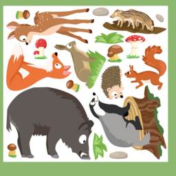 "Wall Sticker ""Forest Animals Set L I." - thumbnail 2