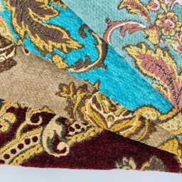Chenille Floral Damask Flat Roman Shade, Cl1195 - thumbnail 3