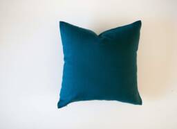 Blue Pillowcase, Blue Throw Pillow, Teal Euro Sham Size Classic Style Cushion Case in Custom