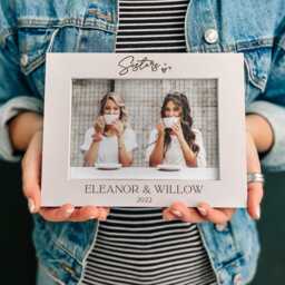 Personalised Christmas Sisters Gift - Custom Text Photo Frame Big Sister Birthday Family Picture From Sibling - thumbnail 1