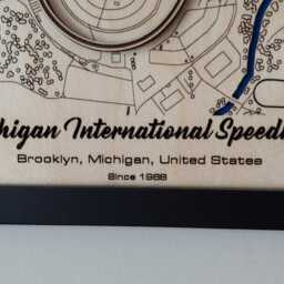 Michigan International Speedway Wall Art Laser Engraved Wood, Nascar Gift - thumbnail 3
