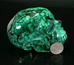 Malachite Skull - thumbnail 3