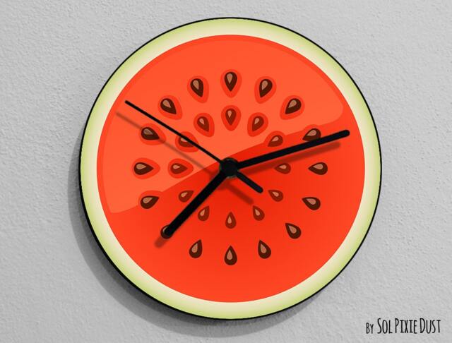 Watermelon Fruit Wall Clock - image 1