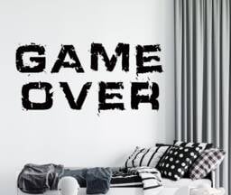 Game Over Wall Decal Video Room Decor Vg032 - thumbnail 1