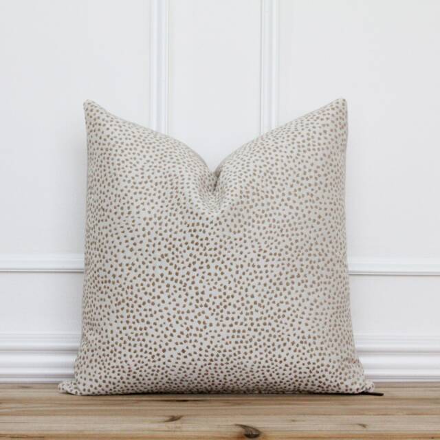 Gold Dot Pillow Cover Decorative Throw Farmhouse Designer Pillows 20 X 16 26 -- Levi - image 1