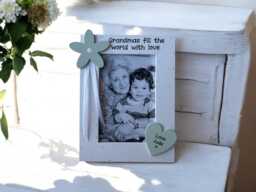 Grandmas Fill The World With Love Photo Frame Personalised Keepsake Gift For Nan Nana Granny 6x4 - thumbnail 1