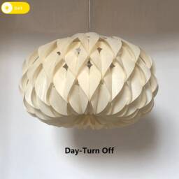 Lighting-Bloom Pendant Light-White Ash-Chandelier-Wood Light-Ceiling Light - thumbnail 2