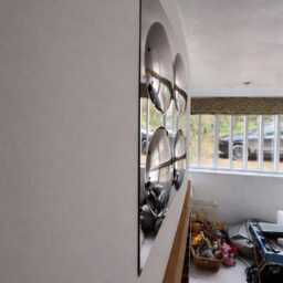 Nine - 9 Lunaria Silver Orb Convex Panels - thumbnail 3