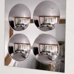 Nine - 9 Lunaria Silver Orb Convex Panels - thumbnail 2
