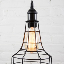 Wire Flare Cage Edison Antique Pendant Lighting Hanging Ceiling Fixture Industrial Bar Black Lamp Hangout - thumbnail 2