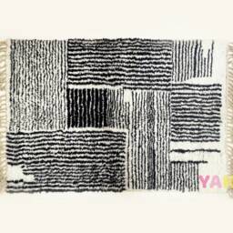 Yakiti - 5X9Ft Moroccan Rug, Beni Ourain Area Modern Wool Living Room Beniourain Handmade Soft Carpet, 177 cm X 272 - thumbnail 3