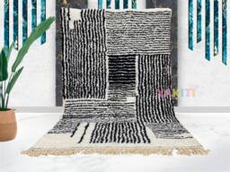 Yakiti - 5X9Ft Moroccan Rug, Beni Ourain Area Modern Wool Living Room Beniourain Handmade Soft Carpet, 177 cm X 272 - thumbnail 1