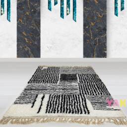Yakiti - 5X9Ft Moroccan Rug, Beni Ourain Area Modern Wool Living Room Beniourain Handmade Soft Carpet, 177 cm X 272 - thumbnail 2