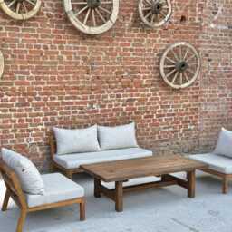 Rustic Handmade Reclaimed Wood Coffee Table For Outdoor Patio - thumbnail 4