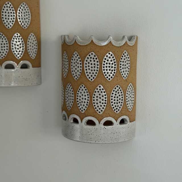 Ceramic Wall Sconce Rustic Farmhouse For Modern Boho Decor - image 1