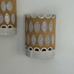 Ceramic Wall Sconce Rustic Farmhouse For Modern Boho Decor - thumbnail 1