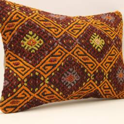 Throw Lumbar Kilim Pillow 14x20 in - 35x50 cm Boho Pillowcover Kilim Cushion Cover Tribal Pillow 4Bef-474 - thumbnail 2