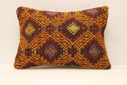 Throw Lumbar Kilim Pillow 14x20 in - 35x50 cm Boho Pillowcover Kilim Cushion Cover Tribal Pillow 4Bef-474