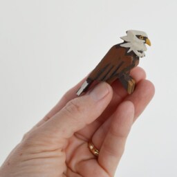 Hand Carved Wooden Animals, Otters, Moose, Eagles, Caribou, Folk Art - thumbnail 4