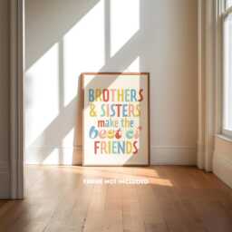 Sibling Print, Brother & Sister, Kids Quote, Affirmations, Positive Poster, Playroom Wall Art, Best Friends, Family, Toddler Decor - thumbnail 1