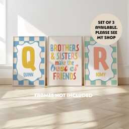Sibling Print, Brother & Sister, Kids Quote, Affirmations, Positive Poster, Playroom Wall Art, Best Friends, Family, Toddler Decor - thumbnail 2
