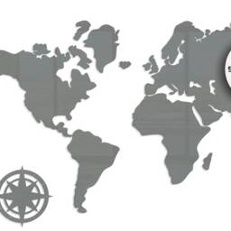 Big Wall Clock World 120 X 70cm/47, 24 - thumbnail 2