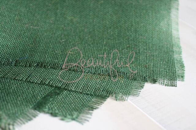 Forest Green Burlap Layering Blanket Newborn Photography Prop - image 1